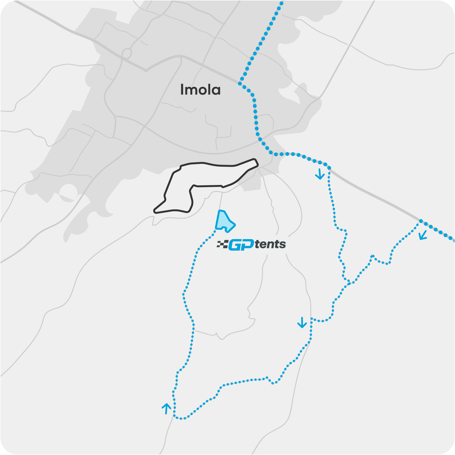 Parkování GPtents v Imole